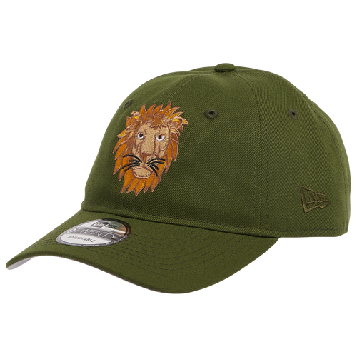 New Era Mens  Lion Emoji Adjustable Cap In Olive/multi