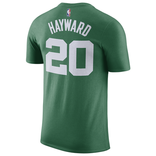 

Nike Mens Gordon Hayward Nike Celtics Player Name & Number DFCT T-Shirt - Mens Green/White Size S