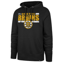 Men's - 47 Brand Bruins Black Line Headline Hoodie - Jet Black