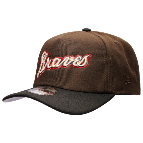 MENS - New Era Braves Foam 40th 940 A Frame Cap - Walnut/Black
