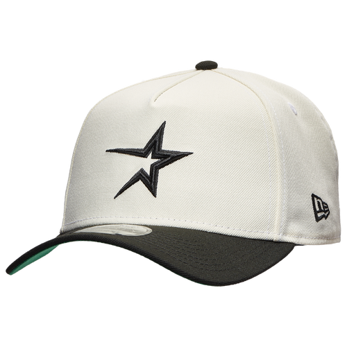 

New Era Mens Houston Astros New Era Astros A Frame 2T Adjustable Cap - Mens White/Black Size One Size