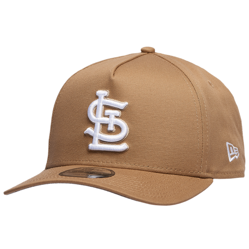 

New Era Mens St. Louis Cardinals New Era Cardinals A Frame Adjustable Cap - Mens Khaki/White Size One Size