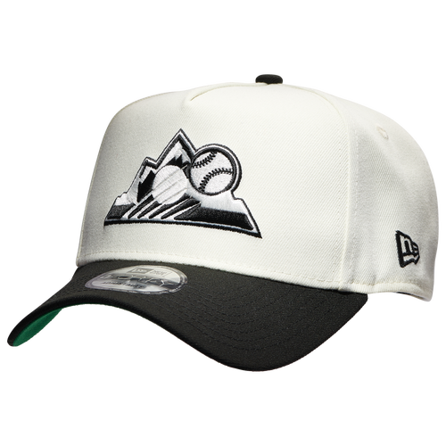 

New Era Mens Colorado Rockies New Era Rockies 9FORTY Adjustable Cap - Mens White/Black Size One Size