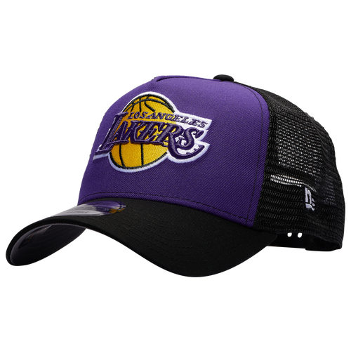 New Era Los Angeles Lakers  Lakers 9forty A-frame Trucker In Purple