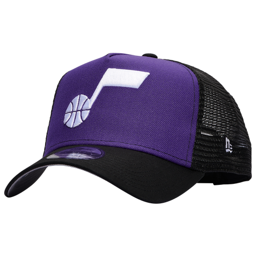 

New Era Utah Jazz New Era Jazz 9FORTY A-Frame Trucker - Adult Black/Purple/White Size One Size