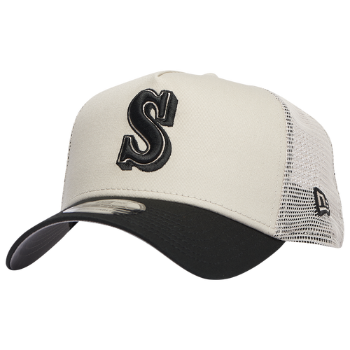 

New Era Seattle Mariners New Era Padres 9FORTY Trucker Hat - Adult White/Black Size One Size