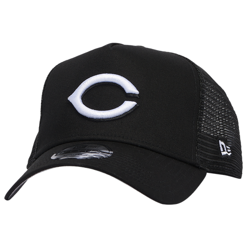 

New Era Mens Cincinnati Reds New Era Reds A Frame Trucker Cap - Mens Black/White Size One Size