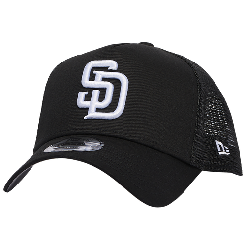 

New Era Mens San Diego Padres New Era Padres A Frame Trucker Cap - Mens Black/White Size One Size