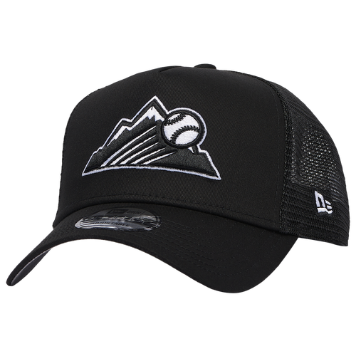 

New Era Mens Colorado Rockies New Era Rockies A Frame Trucker Cap - Mens White/Black Size One Size