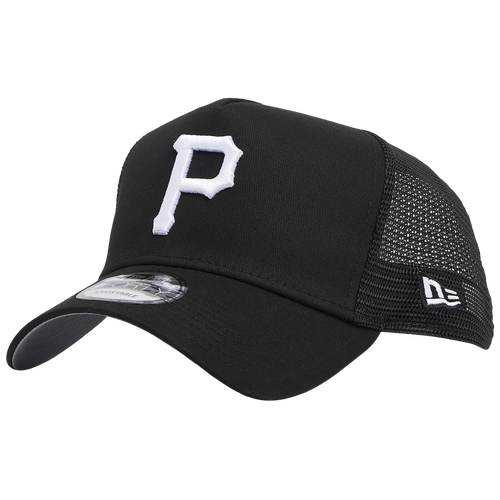 

New Era Mens Pittsburgh Pirates New Era Pirates A Frame Trucker Cap - Mens Black/White Size One Size