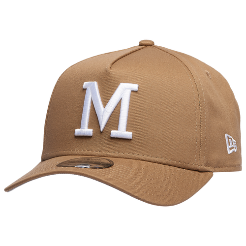 

New Era Mens Milwaukee Brewers New Era Brewers A Frame Adjustable Cap - Mens Khaki/White Size One Size