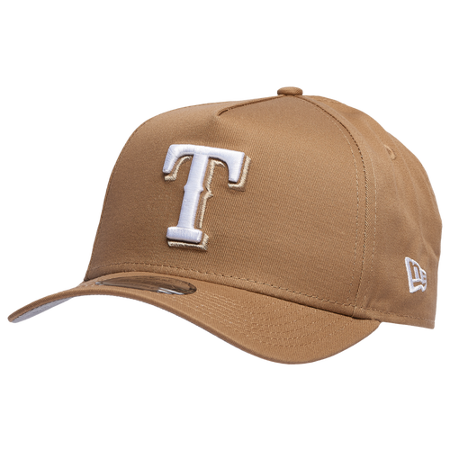 

New Era Mens Texas Rangers New Era Rangers A Frame Adjustable Cap - Mens Khaki/White Size One Size