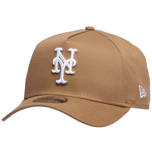 

New Era Mens New York Mets New Era Mets A Frame Adjustable Cap - Mens Khaki/White Size One Size