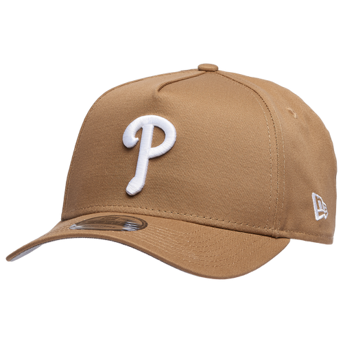 

New Era Mens Philadelphia Phillies New Era Phillies A Frame Adjustable Cap - Mens Khaki/White Size One Size