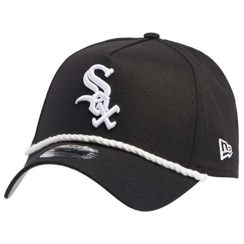 

New Era Mens Chicago White Sox New Era White Sox A Frame Adjustable Cap - Mens Black/White Size One Size