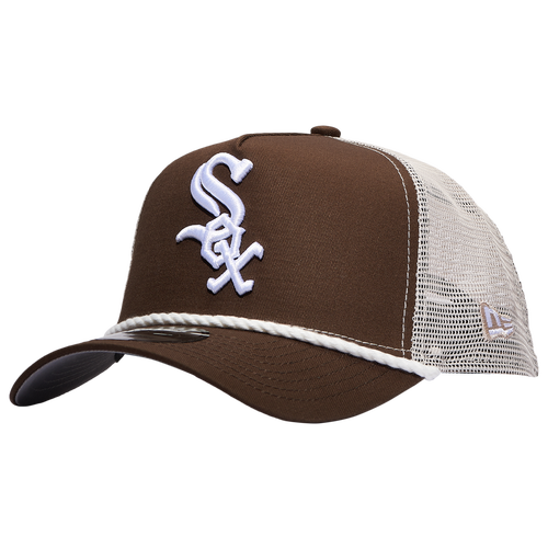 

New Era Mens Chicago White Sox New Era White Sox 9FORTY A-Frame Trucker Rope Cap - Mens Brown/White Size One Size