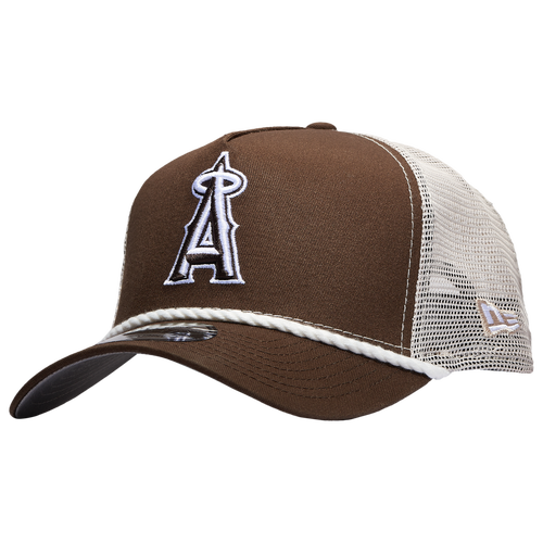 

New Era Mens Los Angeles Angels New Era Anaheim Angels 9FORTY A-Frame Trucker Rope Cap - Mens Brown/White Size One Size