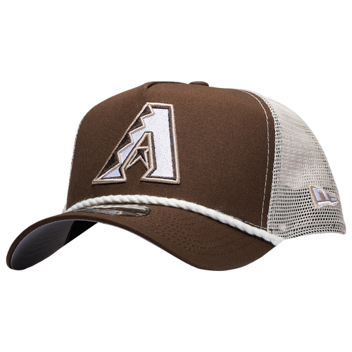 

New Era Mens Arizona Diamondbacks New Era AZ Diamondbacks 9FORTY A-Frame Trucker Rope Cap - Mens Brown/White Size One Size