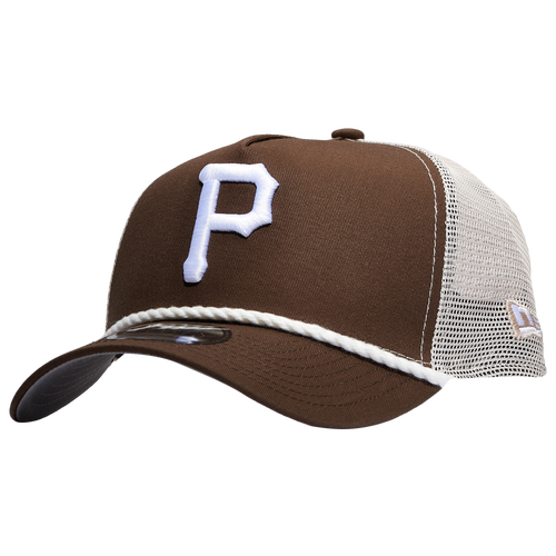 

New Era Mens Pittsburgh Pirates New Era Pittsburgh Pirates 9FORTY AF Trucker Rope Cap - Mens Brown/White Size One Size