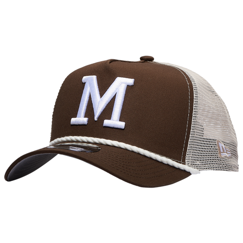 

New Era Mens Milwaukee Brewers New Era Milwaukee Brewers 9FORTY AF Trucker Rope Cap - Mens Brown/White Size One Size