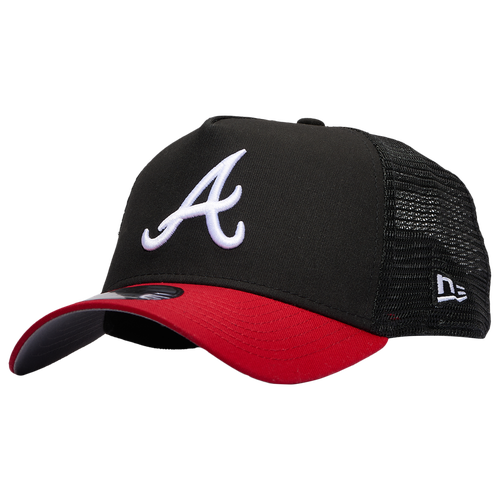 

New Era Mens Atlanta Braves New Era Atlanta Braves 9FORTY A-Frame Trucker Cap - Mens Red/White/Black Size One Size