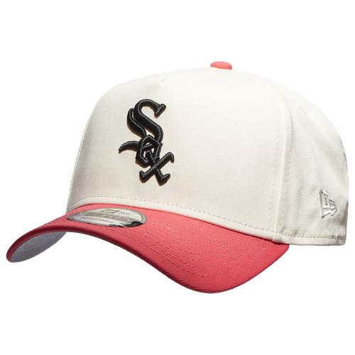 

New Era Mens Chicago White Sox New Era White Sox 9FORTY AF Chrome & Coral Cap - Mens White/Pink Size One Size