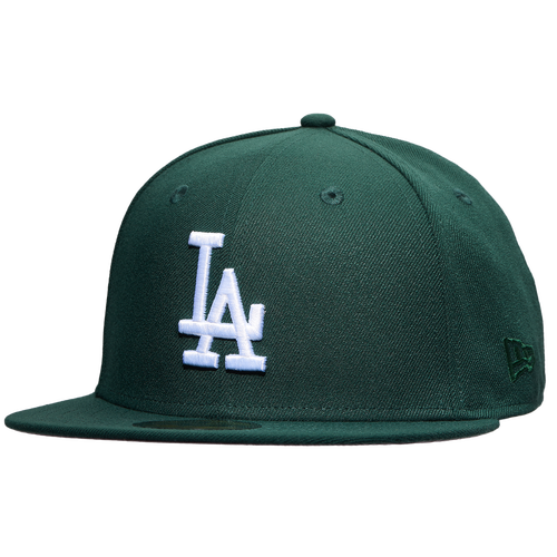 

New Era New Era Dodgers 59Fifty Fitted Hat - Adult White/Dk Green Size 7