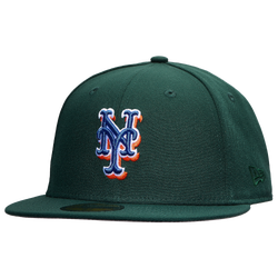 Adult - New Era Mets 59Fifty Fitted Hat - Dark Green/White