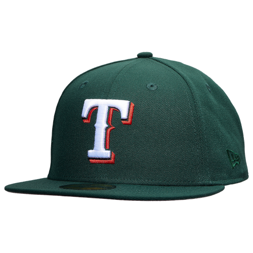 

New Era New Era Rangers 59Fifty Fitted Hat - Adult Dk Green/White Size 7