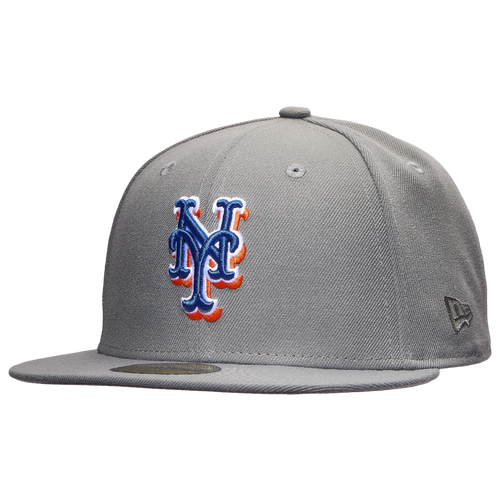 New Era Mets 59Fifty Fitted Hat - New Era Gray/Royal