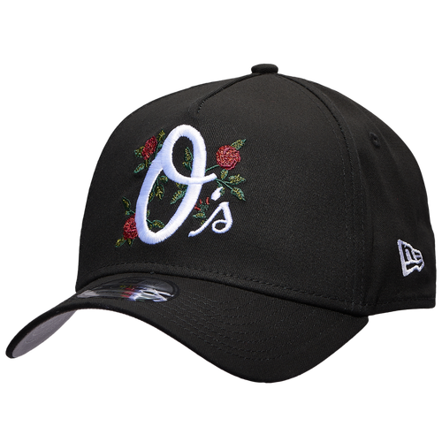 

New Era Mens Baltimore Orioles New Era Orioles 940 A Frame Rose Cap - Mens Black/Multi Size One Size