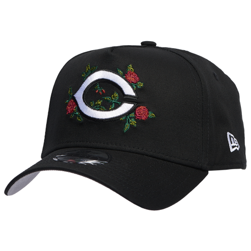 

New Era Mens Cincinnati Reds New Era Reds 940 A Frame Rose Cap - Mens Black/Multi Size One Size