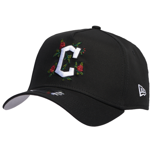 

New Era Mens Cleveland Guardians New Era Guardians 940 A Frame Rose Cap - Mens Black/Multi Size One Size