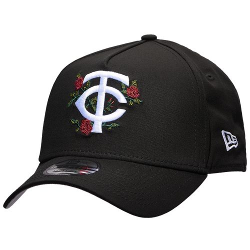 

New Era Mens Minnesota Twins New Era Twins 940 A Frame Rose Cap - Mens Black/Multi Size One Size