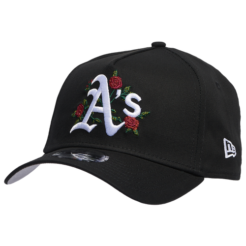 

New Era Mens Oakland Athletics New Era Athletics 940 A Frame Rose Cap - Mens Black/Multi Size One Size