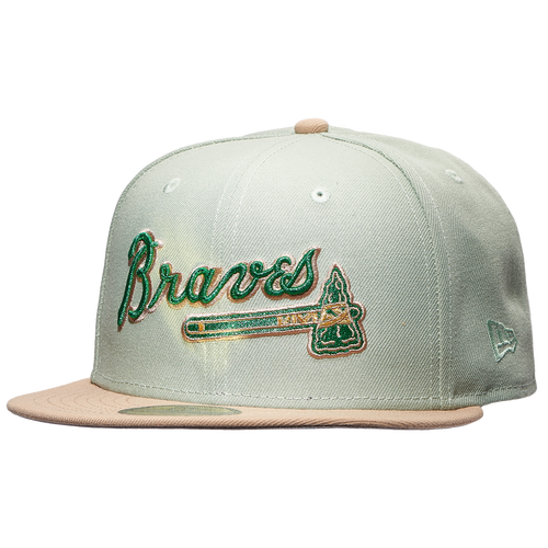 

New Era Mens New Era Braves 59FIFTY 30th Cap - Mens Green/Tan Size 7