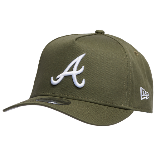 

New Era Mens Atlanta Braves New Era Atlanta Braves 9FORTY A-Frame Cap - Mens New Olive/White Size One Size