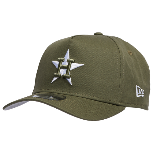 

New Era Mens New Era Houston Astros 9FORTY A-Frame Cap - Mens New Olive/White Size One Size