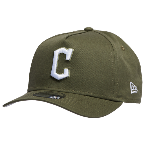 

New Era Mens Cleveland Indians New Era Cleveland Indians 9FORTY A-Frame Cap - Mens New Olive/White Size One Size