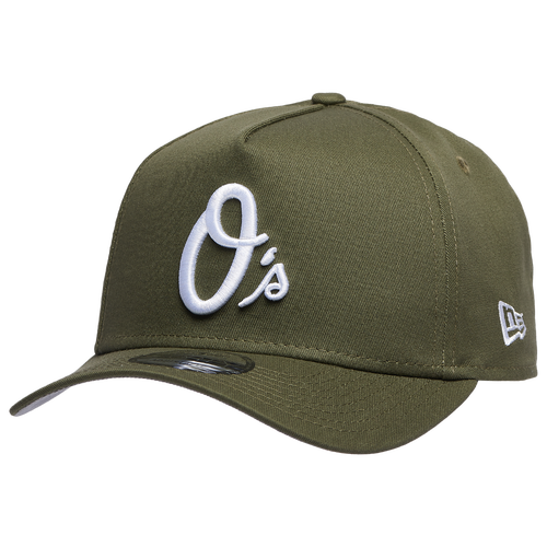 

New Era Mens New Era Baltimore Orioles 9FORTY A-Frame Cap - Mens New Olive/White Size One Size