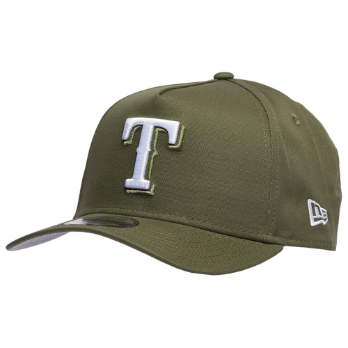 

New Era Mens Texas Rangers New Era Texas Rangers 9FORTY A-Frame Cap - Mens New Olive/White Size One Size