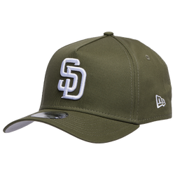 Men's - New Era San Diego Padres	 9FORTY A-Frame		 Cap - New Olive/White