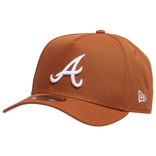 

New Era Mens Atlanta Braves New Era Atlanta Braves 9FORTY A-Frame Cap - Mens Earthy Brown/White Size One Size