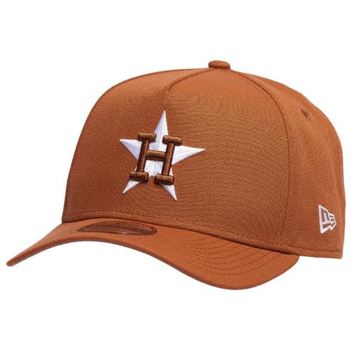 

New Era Mens New Era Houston Astros 9FORTY A-Frame Cap - Mens Earthy Brown/White Size One Size