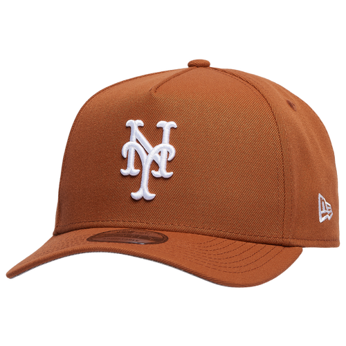 

New Era Mens New Era New York Mets 9FORTY A-Frame Cap - Mens Earthy Brown/White Size One Size