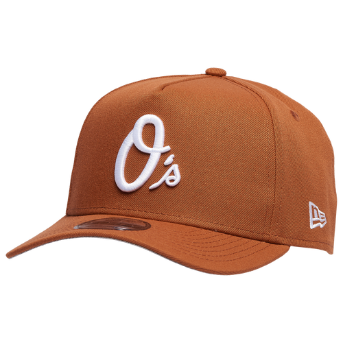 

New Era Mens New Era Baltimore Orioles 9FORTY A-Frame Cap - Mens White/Earthy Brown Size One Size