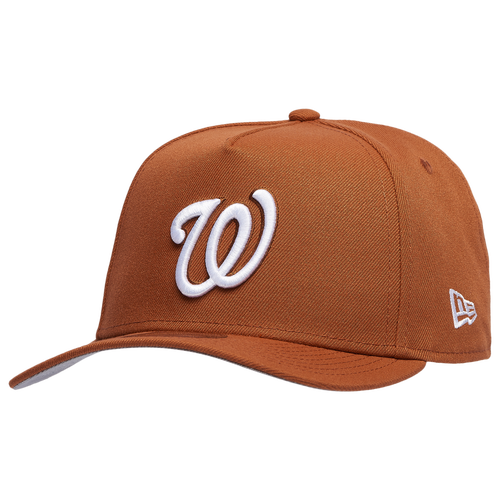 

New Era Mens Washington Nationals New Era Washington Nationals 9FORTY A-Frame Cap - Mens Earthy Brown/White Size One Size