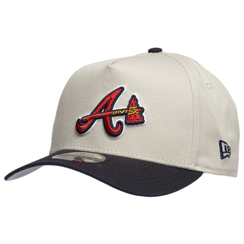 

New Era Mens Atlanta Braves New Era Braves 940 A Frame All Star Game Cap - Mens Stone/Navy Size One Size