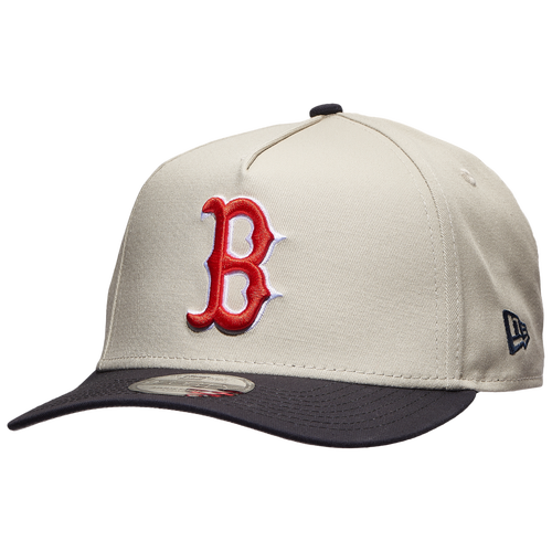 

New Era Mens Boston Red Sox New Era Red Sox 940 A Frame Stadium Cap - Mens Stone/Navy Size One Size