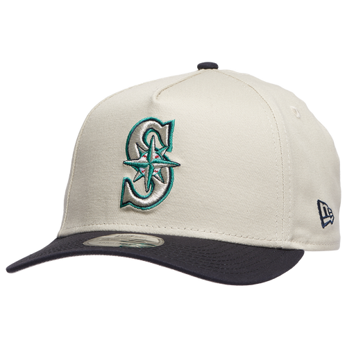 

New Era Mens Seattle Mariners New Era Mariners 940 A Frame 40 Cap - Mens Stone/Navy Size One Size